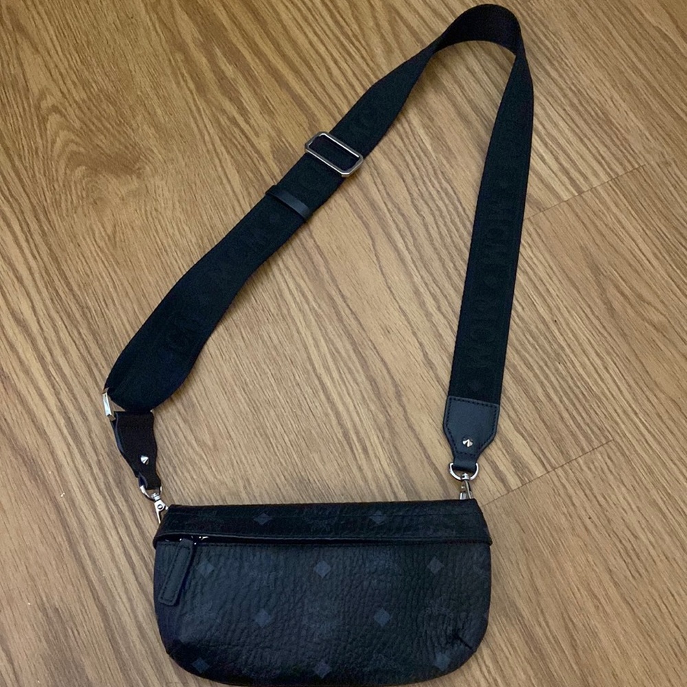 Small Visetos Original Crossbody Bag in Black MCM